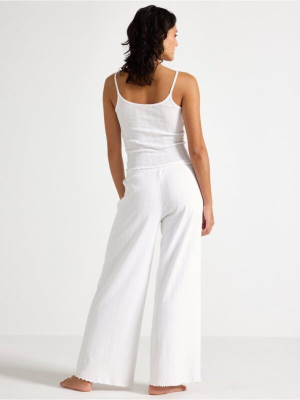 Wide pyjama trousers in pointelle - 3005563-70