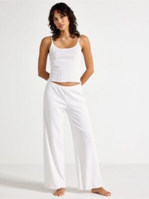 Wide pyjama trousers in pointelle - 3005563-70
