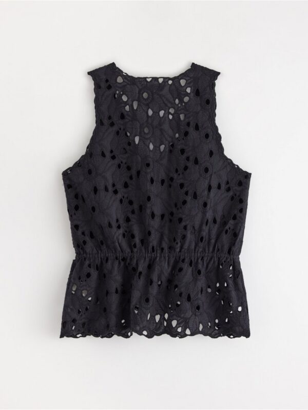 Blouse with broderie anglaise - 3005569-80