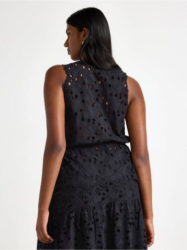 Blouse with broderie anglaise - 3005569-80