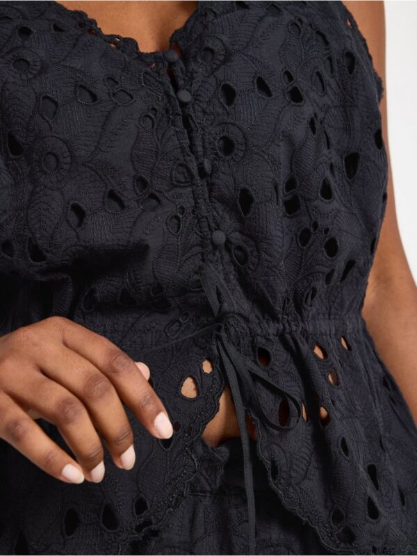 Blouse with broderie anglaise - 3005569-80