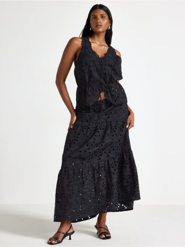 Blouse with broderie anglaise - 3005569-80