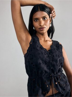 Bluza - Blouse with broderie anglaise 14