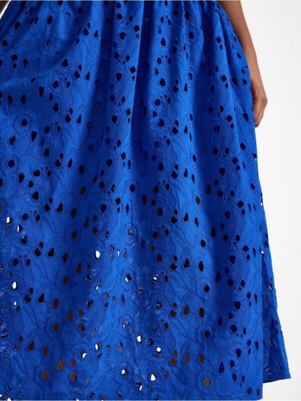 Midi dress with broderie anglaise - 3005628-6838