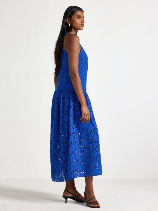 Midi dress with broderie anglaise - 3005628-6838