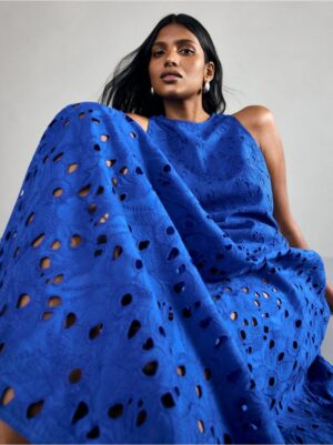 Haljina - Midi dress with broderie anglaise 5
