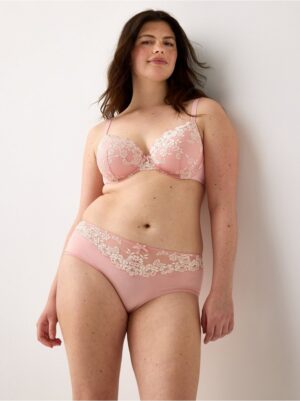 Lilja t-shirt bra with lace - 3005685-7723