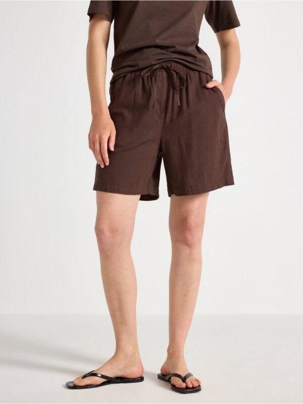 Shorts in linen blend - 3005741-7317