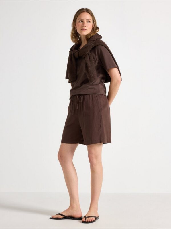 Shorts in linen blend - 3005741-7317