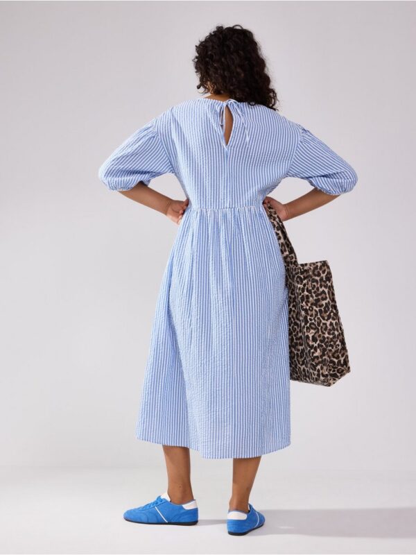 Midi dress in seersucker - 3006114-9878