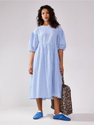 Midi dress in seersucker - 3006114-9878