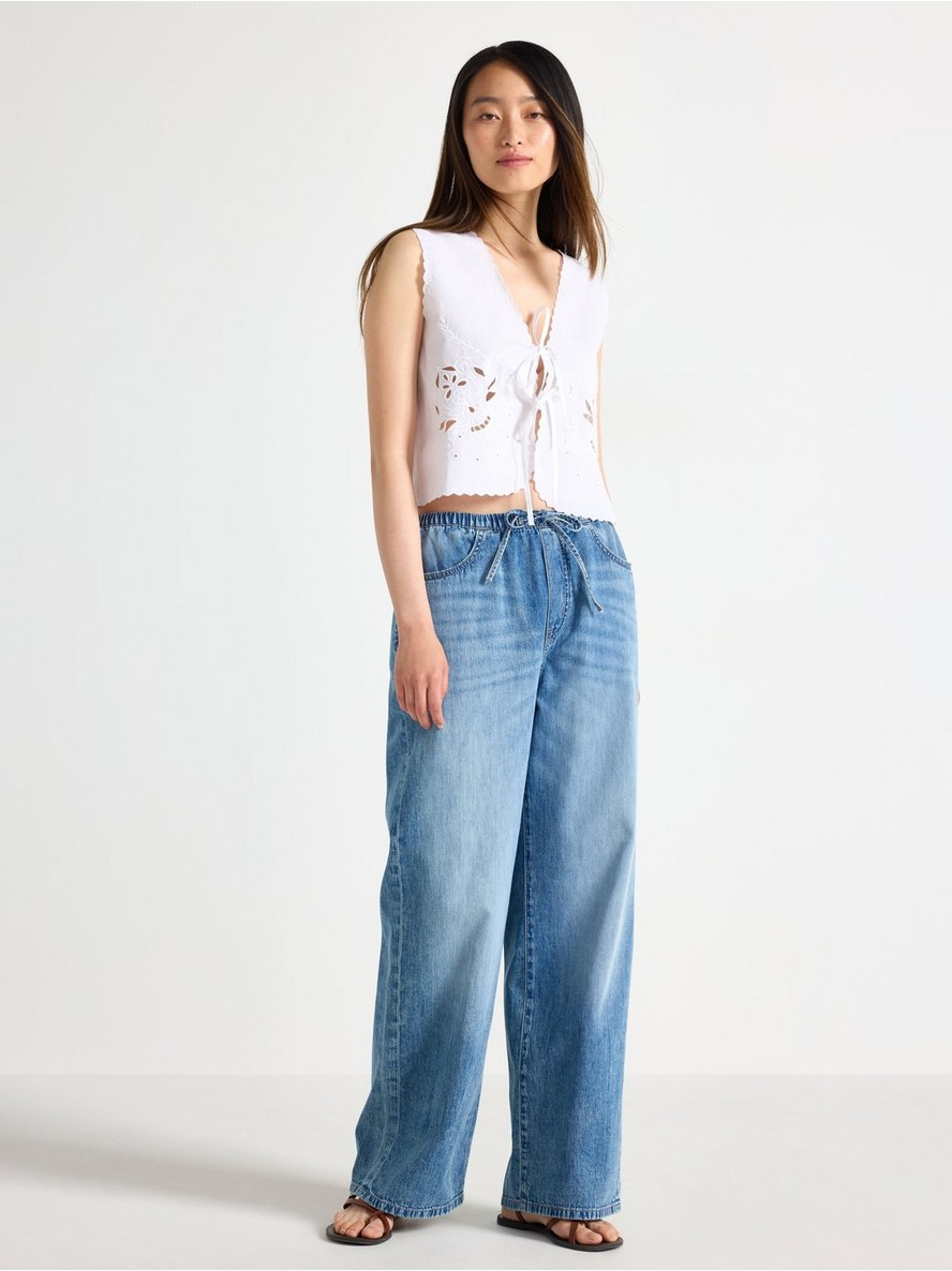 Farmerke – WIDE  denim trousers with elastic waist