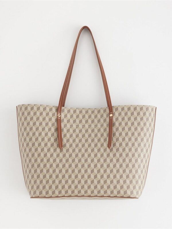 Tote bag with imitation leather - 3006273-9609