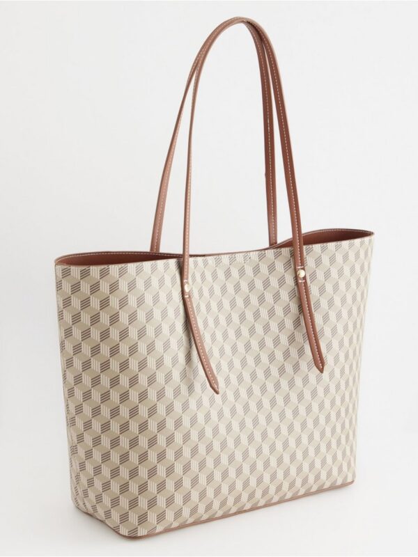 Tote bag with imitation leather - 3006273-9609