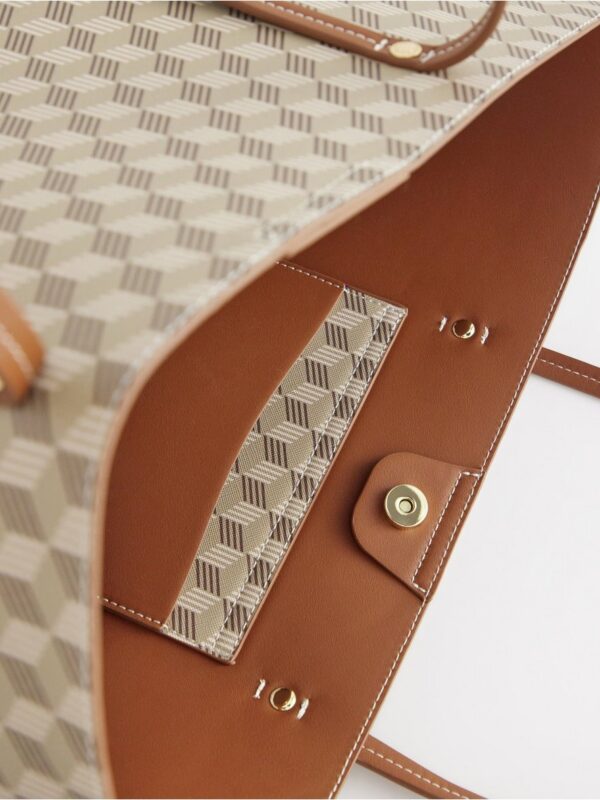 Tote bag with imitation leather - 3006273-9609