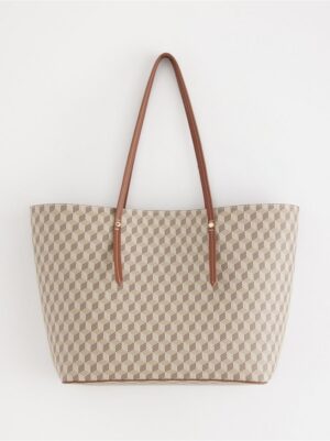 Tote bag with imitation leather - 3006273-9609