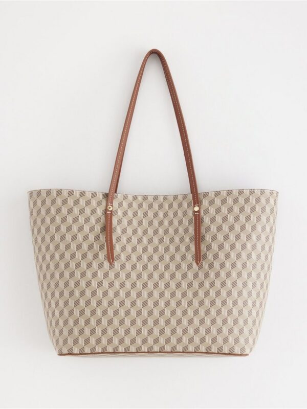 Tote bag with imitation leather - 3006273-9609