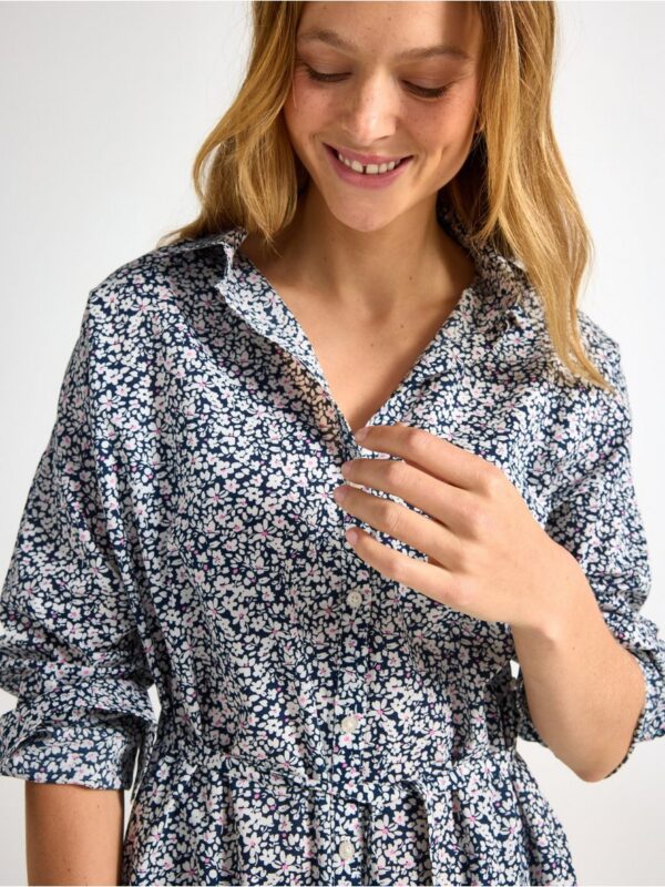 Shirt dress with mini length - 3006339-2150