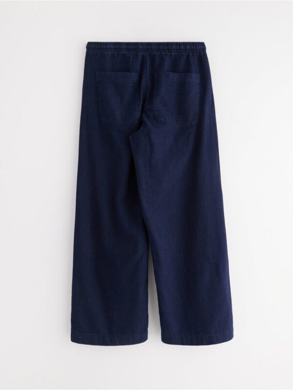 Denim trousers with drawstring - 3006375-3461