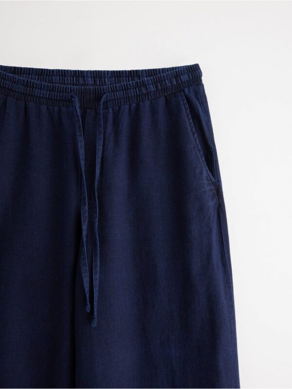 Denim trousers with drawstring - 3006375-3461