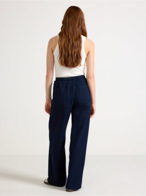 Denim trousers with drawstring - 3006375-3461