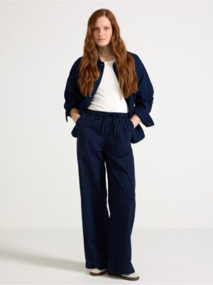 Denim trousers with drawstring - 3006375-3461