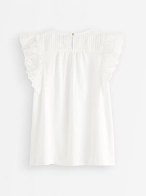 Top with broderie anglaise - 3006633-300