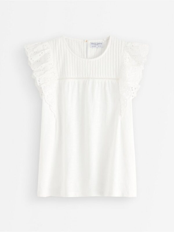 Top with broderie anglaise - 3006633-300