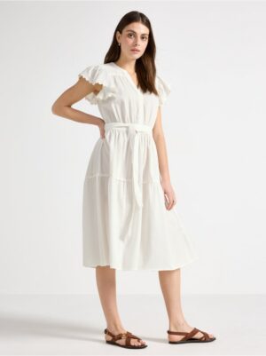 Midi dress with flounce - 3006651-300