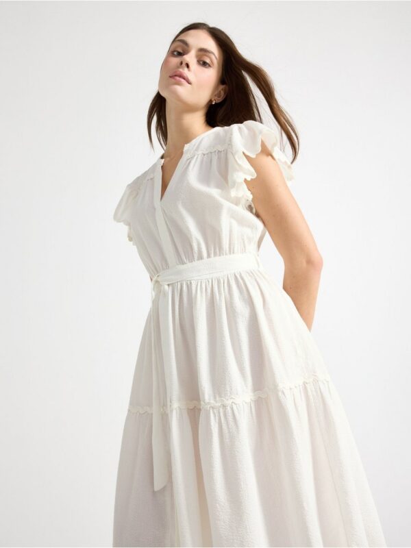 Midi dress with flounce - 3006651-300