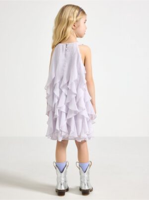 Dress in chiffon  with flounces - 3006664-9959