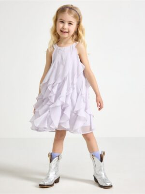 Dress in chiffon  with flounces - 3006664-9959