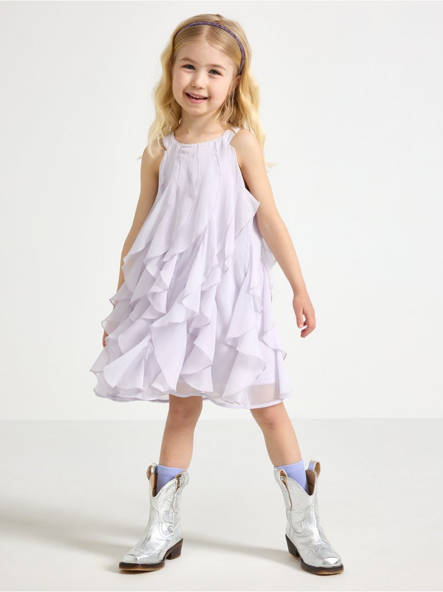 Haljina – Dress in chiffon  with flounces