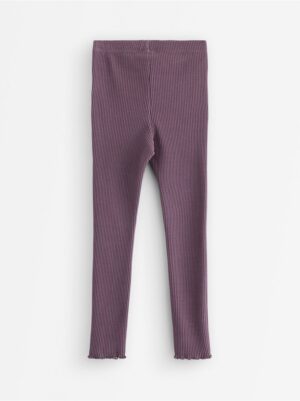 Ribbed leggings - 3007007-7341