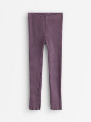 Ribbed leggings - 3007007-7341