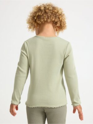 Long-sleeved ribbed top - 3007011-3905