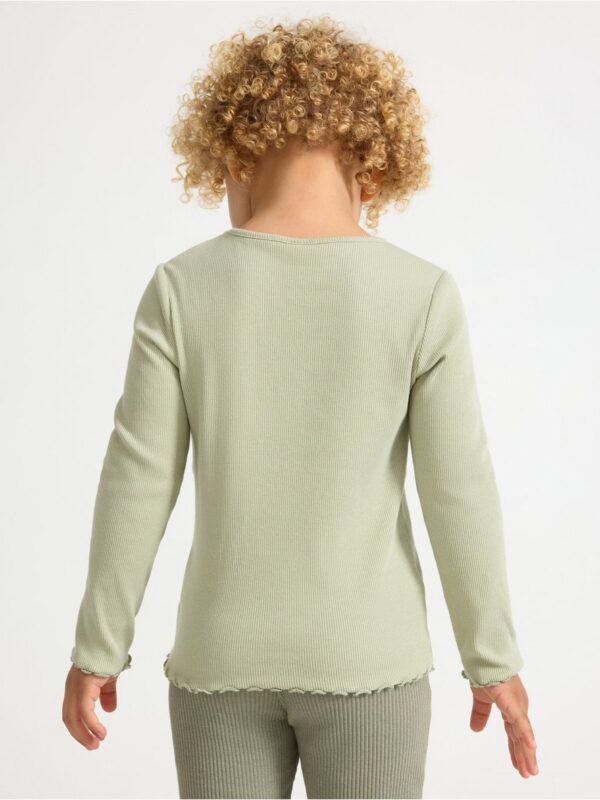 Long-sleeved ribbed top - 3007011-3905