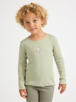 Long-sleeved ribbed top - 3007011-3905