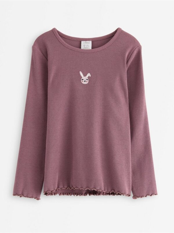 Long-sleeved ribbed top - 3007011-9438