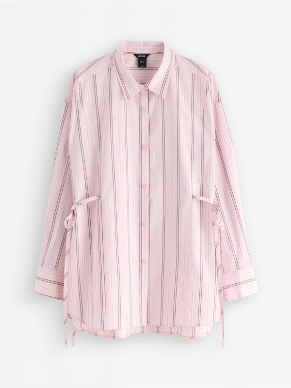 Shirt with self-tie band - 3007093-8413