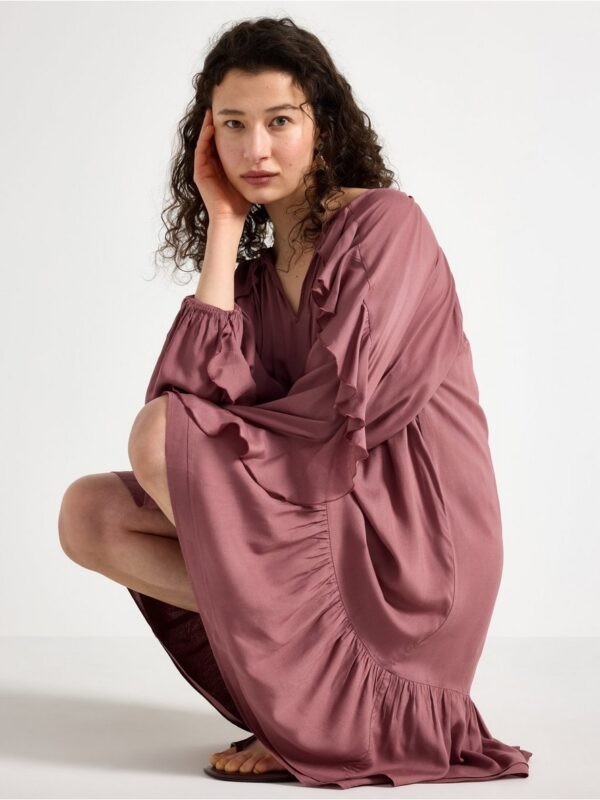 Mini dress with flounces - 3007118-2958