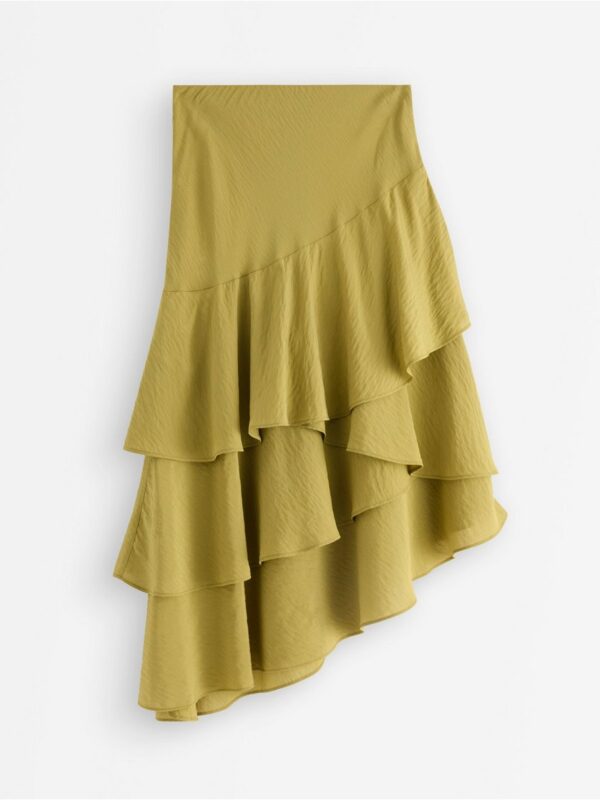 Midi skirt with flounces - 3007208-2118
