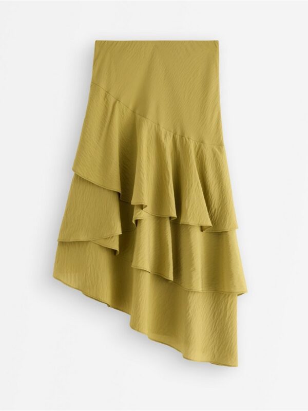 Midi skirt with flounces - 3007208-2118