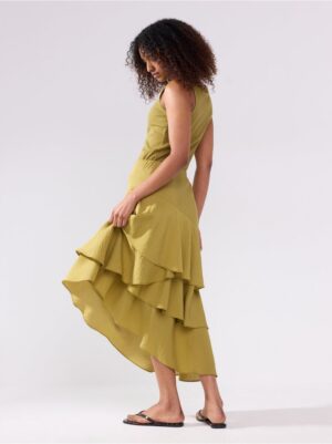 Midi skirt with flounces - 3007208-2118