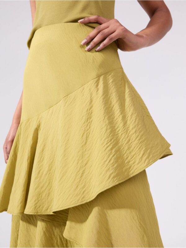 Midi skirt with flounces - 3007208-2118
