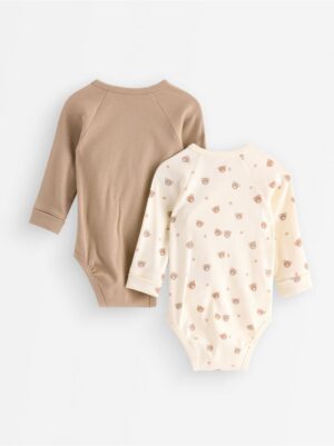 2-pack ribbed wrap bodysuits - 3007483-4939