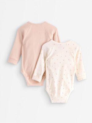 2-pack ribbed wrap bodysuits - 3007483-8160