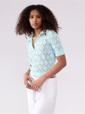 Pattern-knit top - 3007510-9616