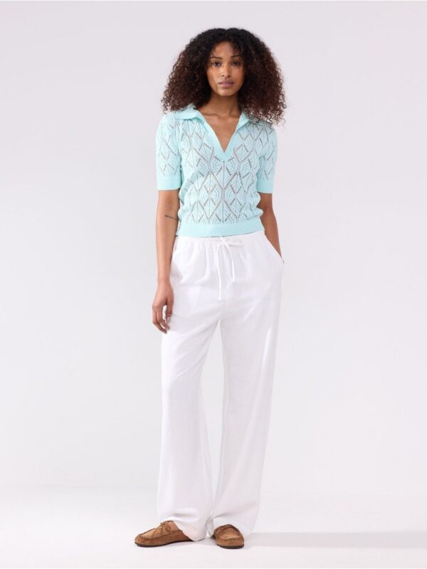 Pattern-knit top - 3007510-9616