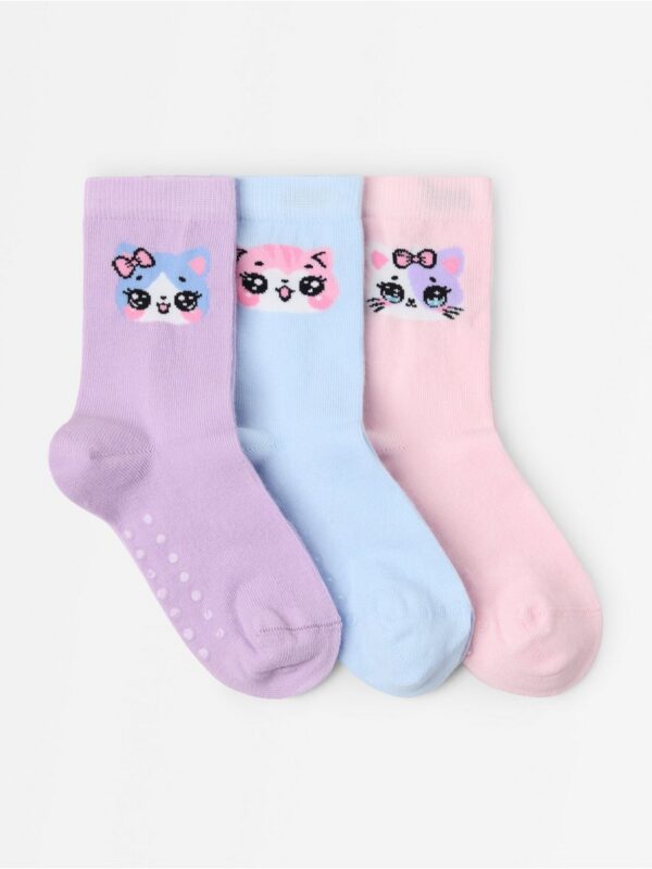 3-pack  socks with anti-slip - 3007961-6666